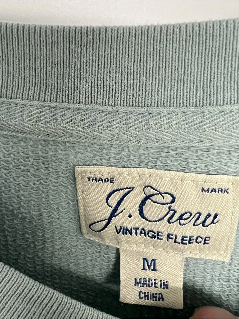 J crew vintage cropped fleece sweatshirt medium